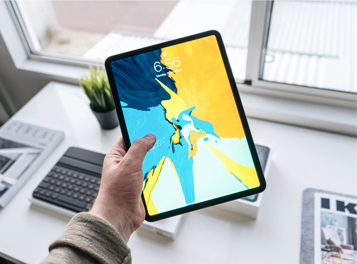 Person using a tablet